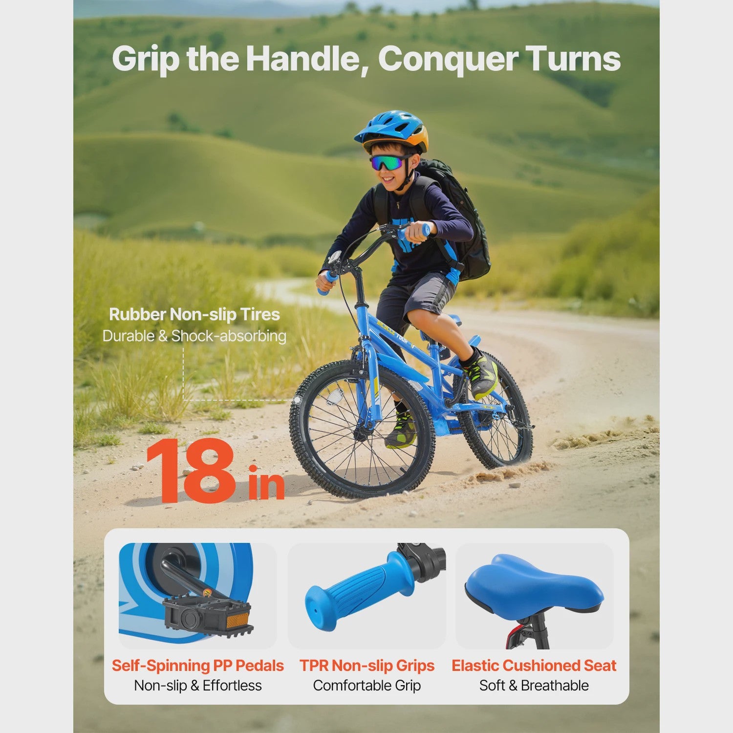 Kinderfiets BMX Stijl Blauw - 14, 16, 18 inch - Met Zijwieltjes