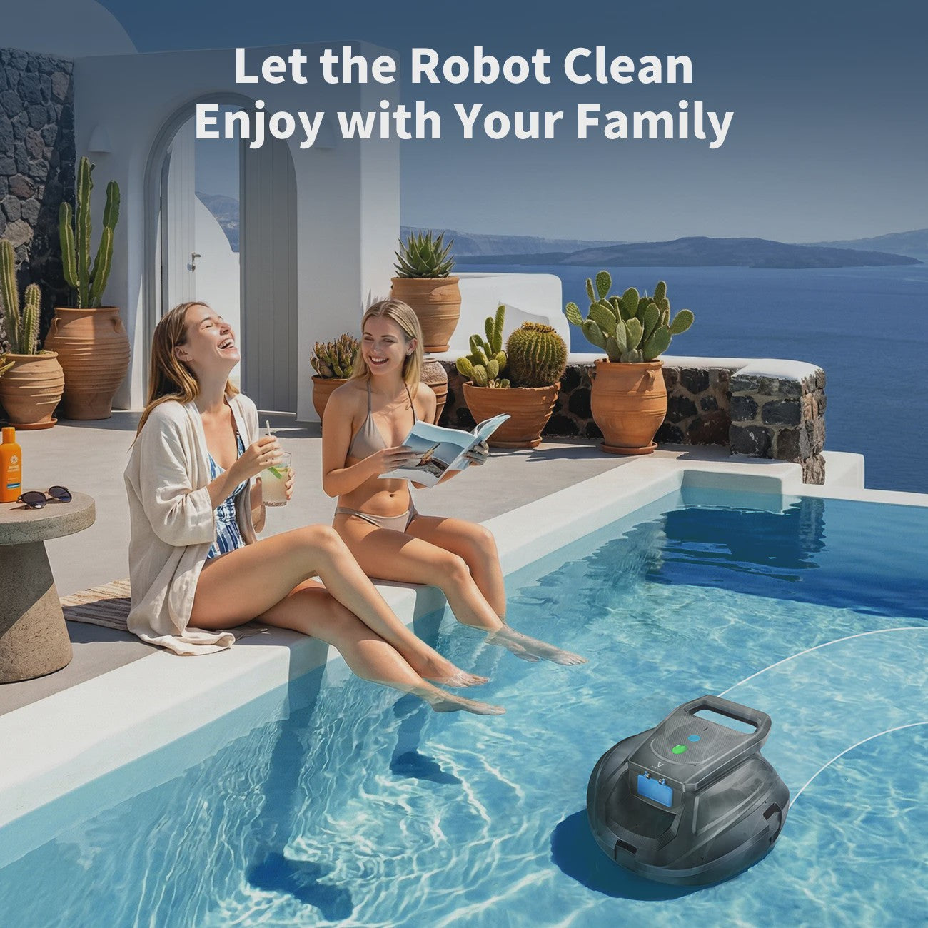 VIREAL SP1 Robot Zwembadreiniger: Eenvoudige Start, Automatisch Parkeren & 130 Min Runtime