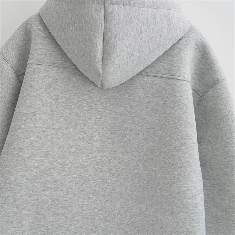 Unisex Oversized Rits Hoodie met Dubbele Zakken - Comfortabele Streetwear