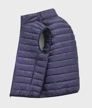 Heren Gevoerd Gilet met Opstaande Kraag - Stijlvol en Warm Winter Vest