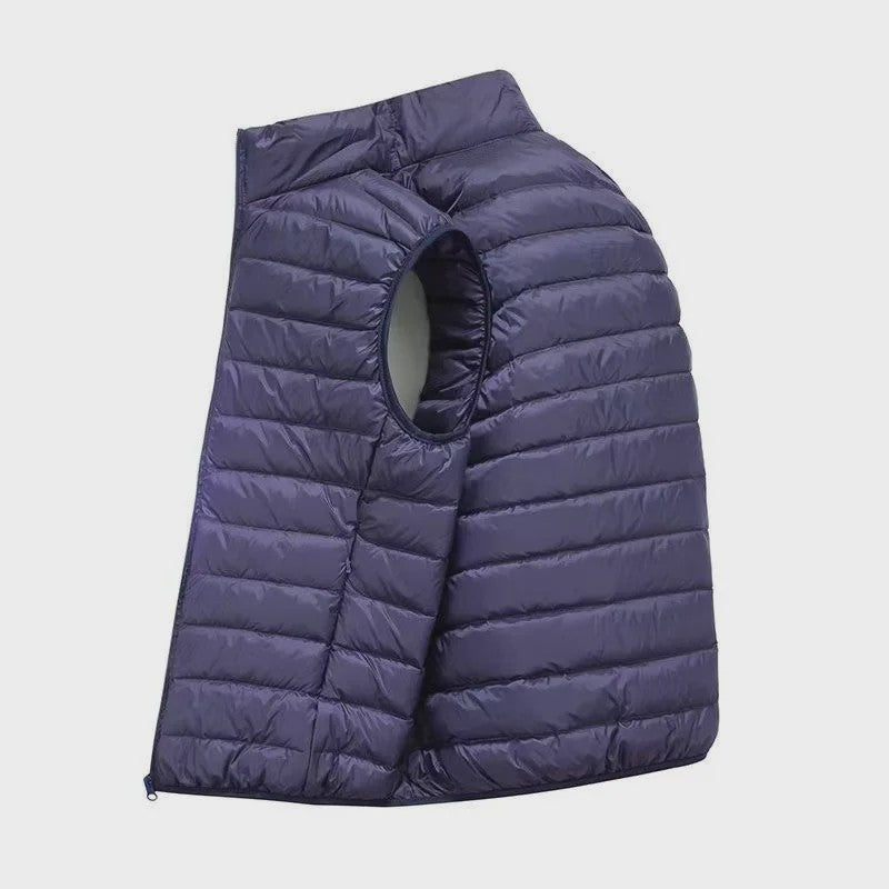 Heren Gevoerd Gilet met Opstaande Kraag - Stijlvol en Warm Winter Vest