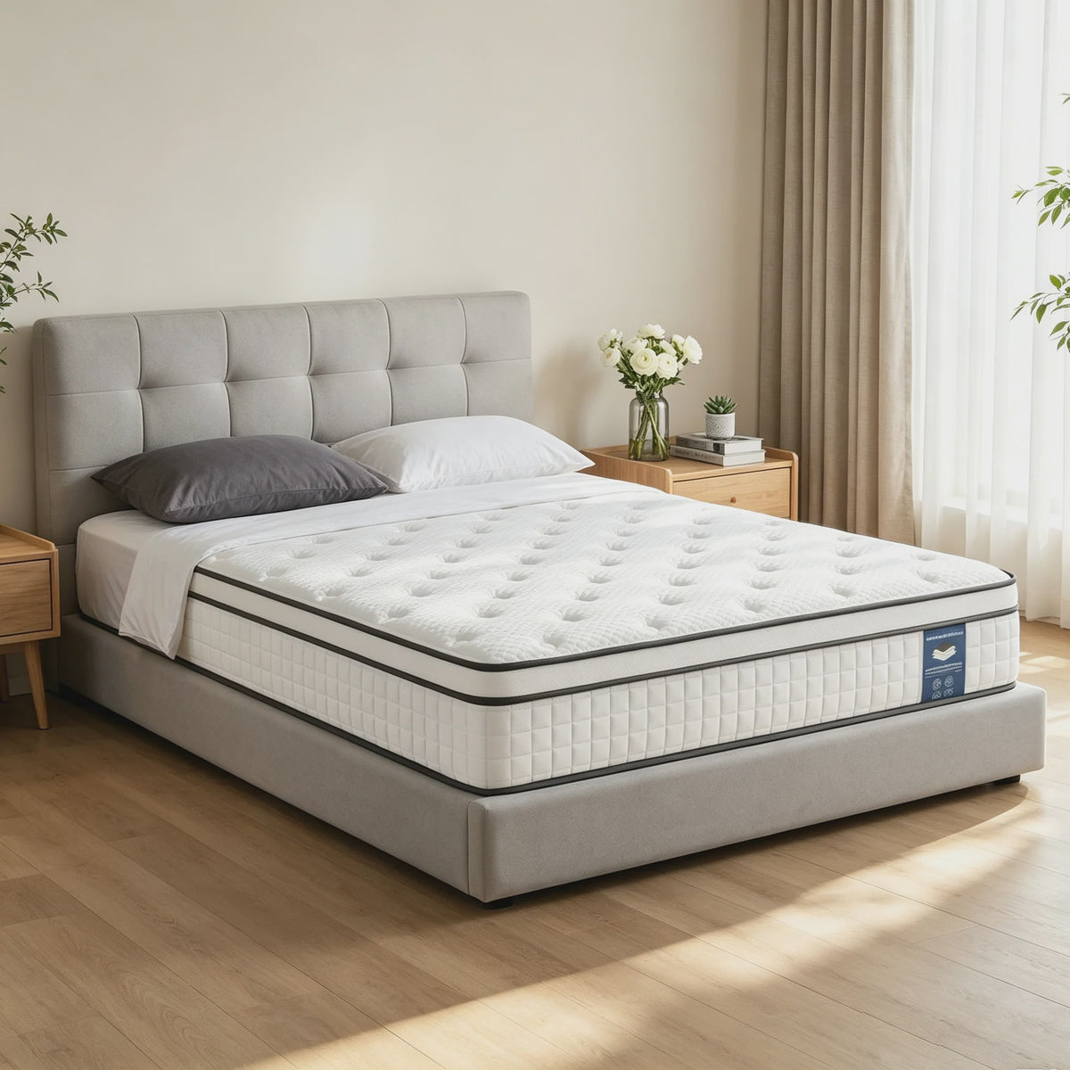 Hybride Pocketvering Matras 140x200cm & 160x200cm - 25cm Dik, Ademend & Comfortabel
