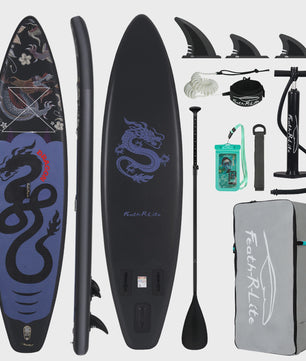 Feath-R-Lite Dragon Inflatable SUP Board 350cm - Compleet met Peddel, Pomp & Accessoires - 180kg Draagvermogen