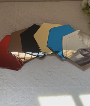 Zelfklevende Hexagon Spiegel Wandstickers - 3D Decoratie voor Elke Ruimte - DIY