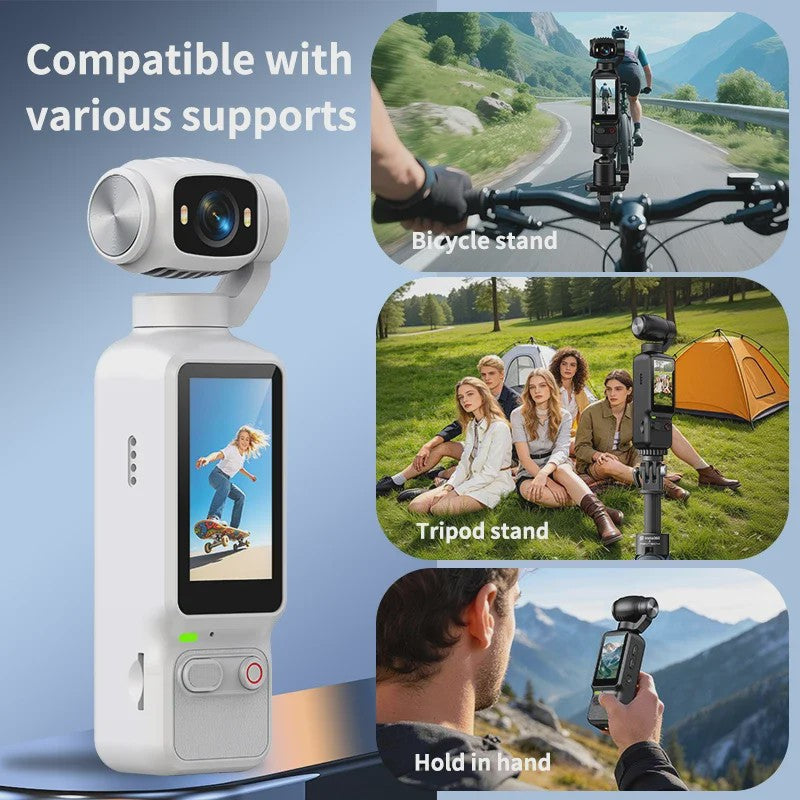 Compacte 4K Action Camera met 180° Roteerbare Lens - Ideaal voor Vlogs, YouTube & TikTok