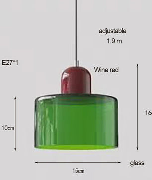 Moderne Glazen Hanglamp E27 - Sfeervolle Verlichting voor Slaapkamer, Nachtkastje of Bar