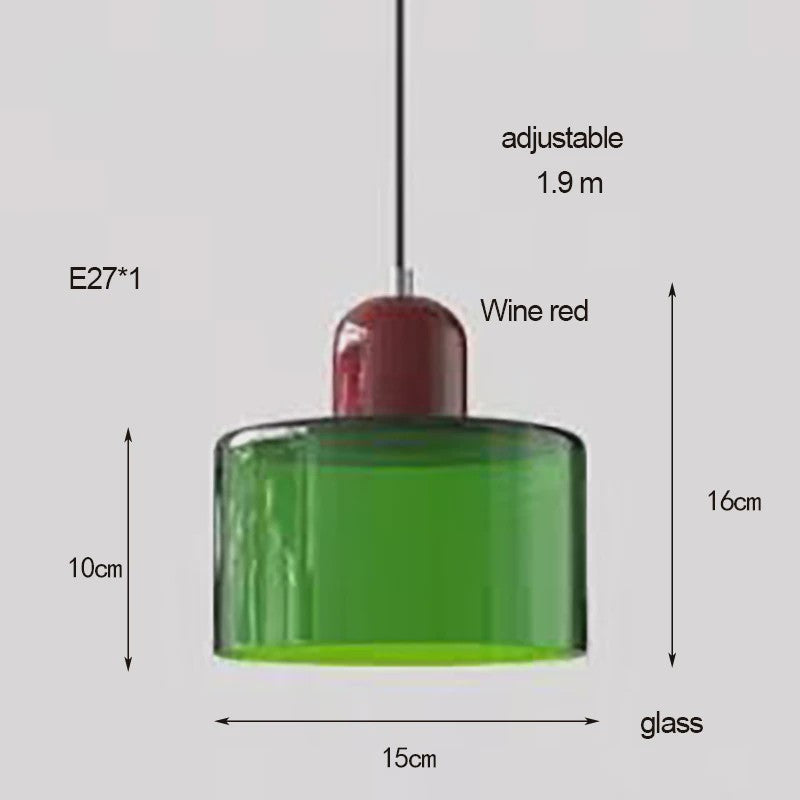 Moderne Glazen Hanglamp E27 - Sfeervolle Verlichting voor Slaapkamer, Nachtkastje of Bar