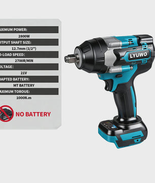 Krachtige Accu Slagmoersleutel 1000Nm Brushless - Compatibel met Makita 18V Batterijen