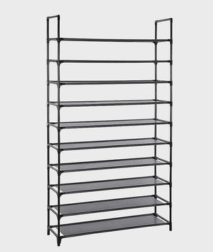 10-laags Schoenenrek - 100x30x176cm - Metalen Frame & Vliesstof - Organisatie voor Hal & Slaapkamer