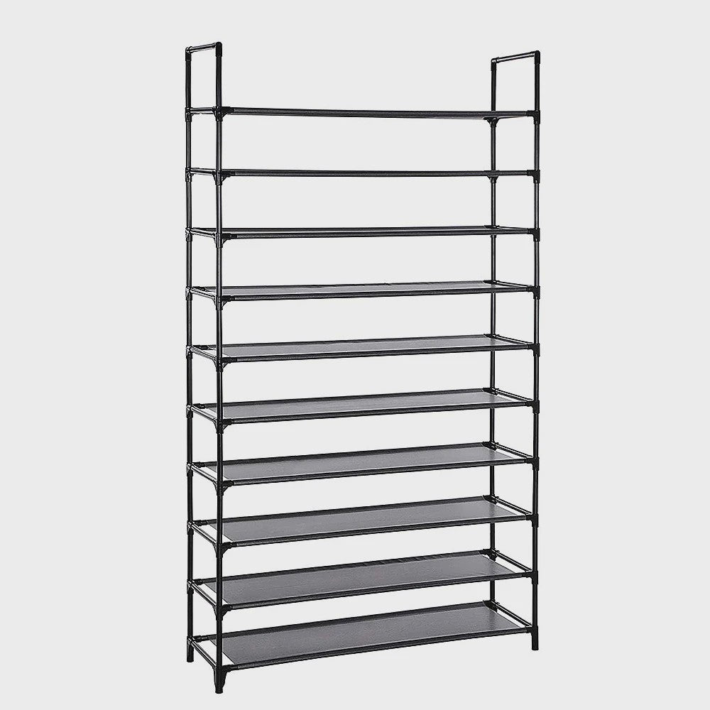 10-laags Schoenenrek - 100x30x176cm - Metalen Frame & Vliesstof - Organisatie voor Hal & Slaapkamer