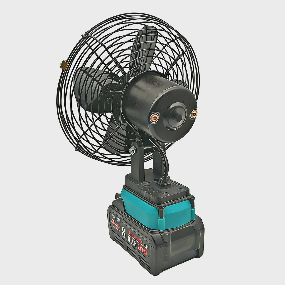 Krachtige 18V Accu Ventilator - Metaal, Camping & Buiten Gebruik - Compatibel met Makita, Dewalt, Milwaukee