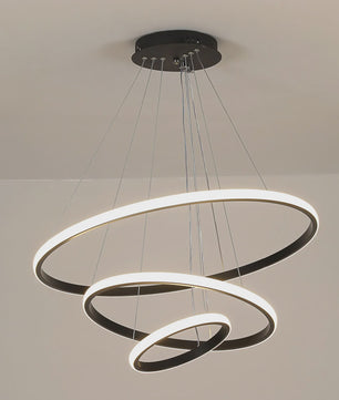 Moderne 3-Rings Hanglamp Dimbare Plafondlamp - Verstelbaar en Stijlvol