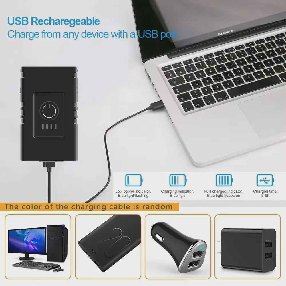 BK02 Fietslamp T6 LED USB Oplaadbaar - 6 Modi MTB Fietsverlichting Koplamp