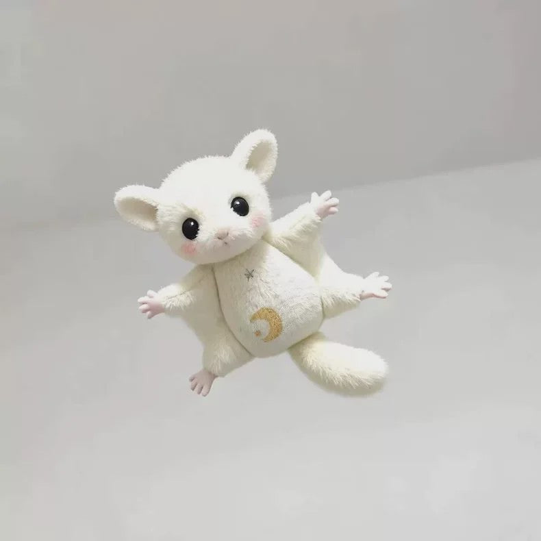 Schattige Sugar Glider Pluche Sleutelhanger - Zachte Vliegende Eekhoorn Tas Hanger, Kawaii Dier Cadeau