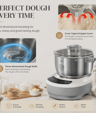 Professionele Deegmenger & Rijsmachine met Fermentatie - 5L/7L Roestvrij Staal