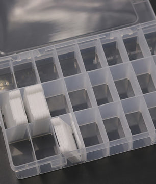 Opbergdoos 24 Vakjes voor Borduur- en Knutselgaren - Transparant Plastic Organizer