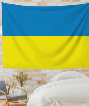 Oekraïense Vlag Wandkleed - Decoratief Tapijt voor Slaapkamer & Woonkamer