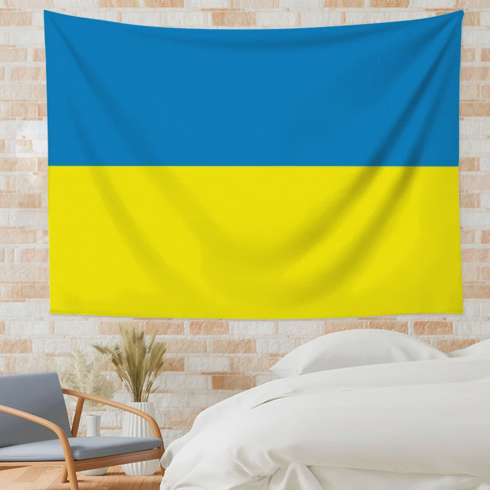 Oekraïense Vlag Wandkleed - Decoratief Tapijt voor Slaapkamer & Woonkamer