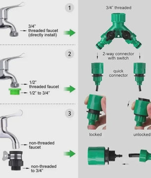 Automatisch Druppelsysteem Tuinslang met Verstelbare Sproeiers - Complete Irrigatie Kit