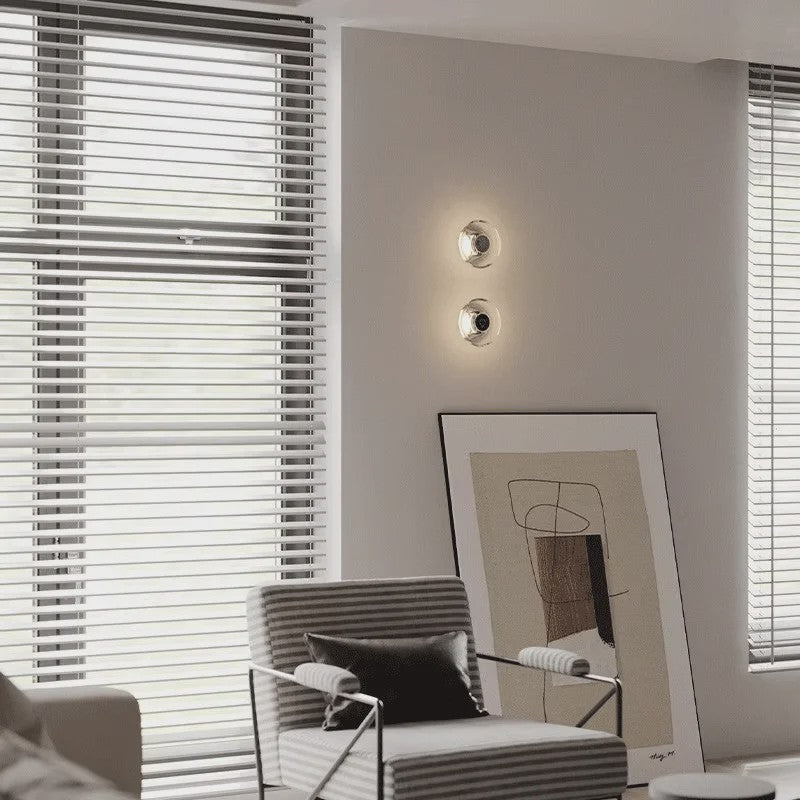 Moderne Ronde Kristallen Wandlamp - Italiaans Design voor Slaapkamer, Woonkamer & Hal