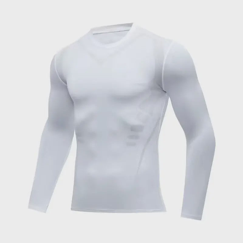 Heren Compressie Sport T-shirt - Sneldrogend en Ademend voor Fitness, Hardlopen & Training