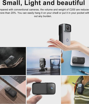 SJCAM C200PRO 4K Action Camera met Microfoon & WiFi - Compact & Waterdicht