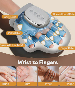 Elektrische Handmassager met Luchtdruk & Vibratie - Ontspan Handen, Polsen & Vingers