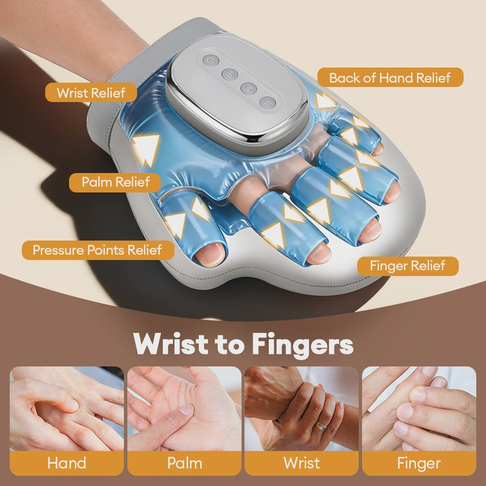 Elektrische Handmassager met Luchtdruk & Vibratie - Ontspan Handen, Polsen & Vingers