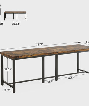 Extra Lange Bureau voor 2 Personen - 200 cm Breed Werkstation Bureau