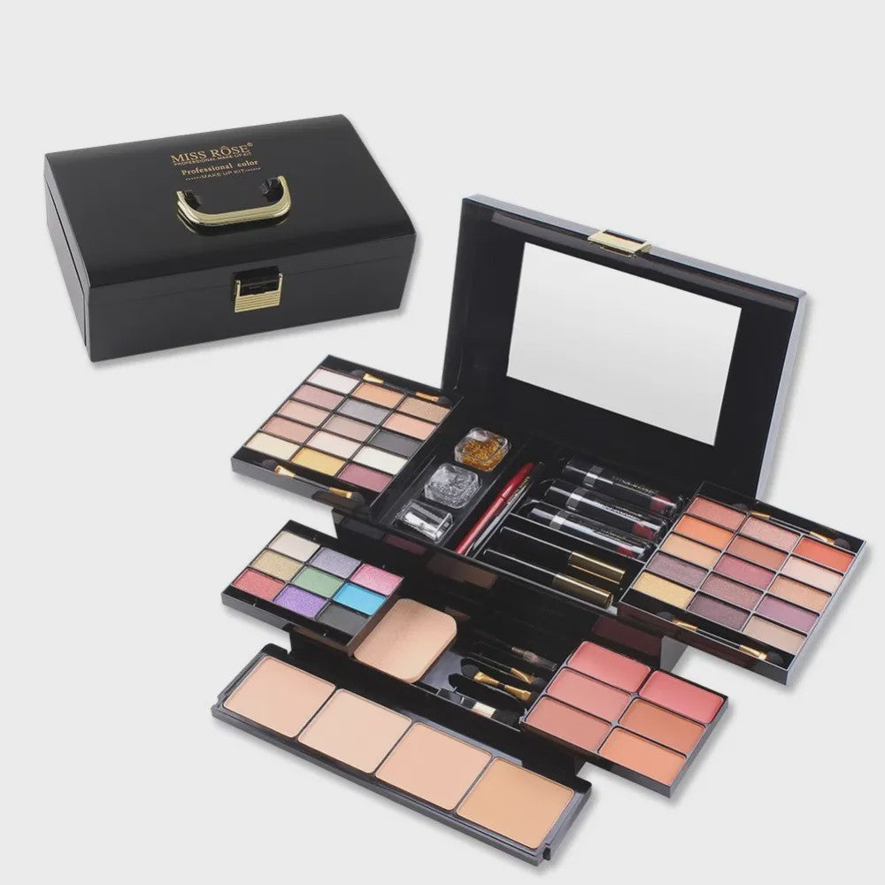 Professionele Make-up Set: Uitgebreid Palet met Oogschaduw, Foundation, Blush en meer - Complete Cosmetica Koffer