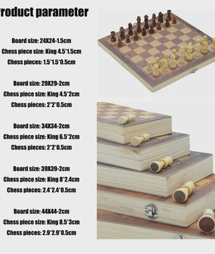 3-in-1 Bordspel Set: Schaak, Dammen & Backgammon - Entertainment voor Thuis en Reizen