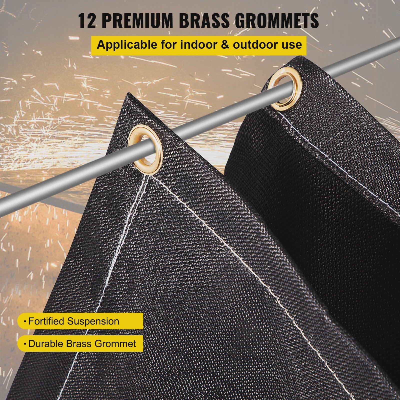 Set van 2 Branddekens - Lasdekens 8'x10' - Hittebestendig tot 1022°F / 550°C - Vlamdovend