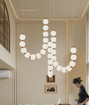 Moderne Scandinavische Plafondlamp met Bolvormige Lampjes - Hanglamp voor Woonkamer & Trap