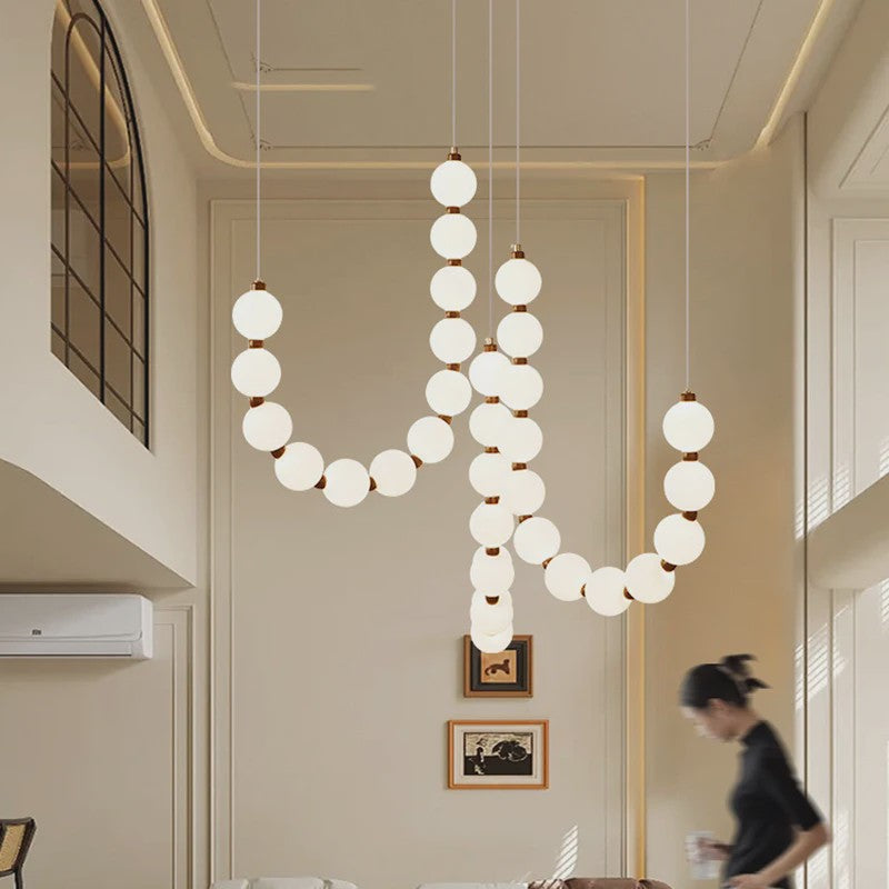 Moderne Scandinavische Plafondlamp met Bolvormige Lampjes - Hanglamp voor Woonkamer & Trap