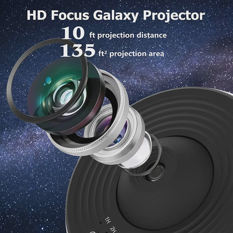 Galaxy Projector Sterrenhemel Lamp - 360° Draaibaar Planetarium voor Kinderkamer & Feestelijke Decoratie