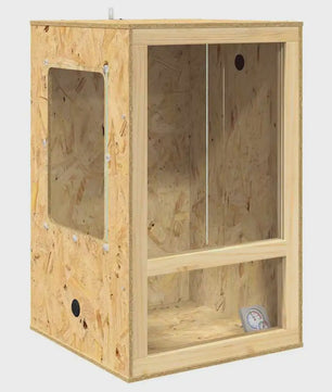 Bruin OSB Terrarium voor Reptielen en Amfibieën - 50x50x80 cm