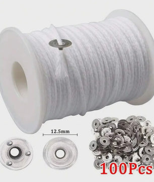 50x Kaarsen Lonten 6-20cm - Rookvrij Katoen voor DIY Kaarsen Maken & Decoratie