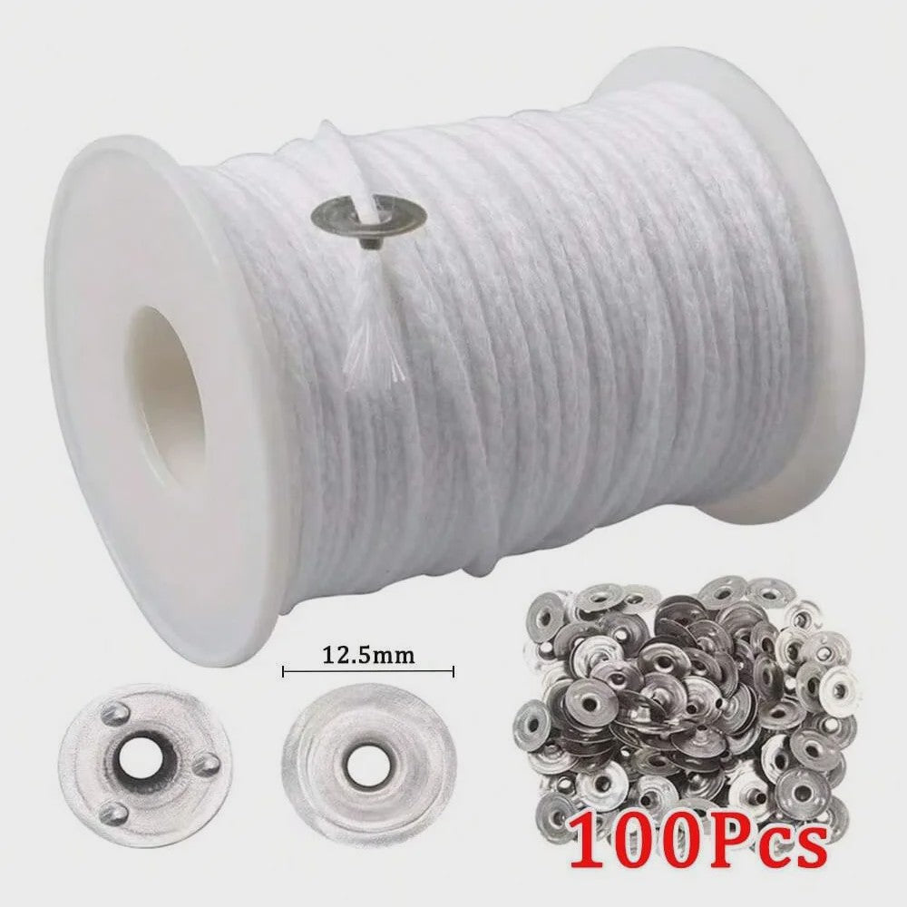 50x Kaarsen Lonten 6-20cm - Rookvrij Katoen voor DIY Kaarsen Maken & Decoratie