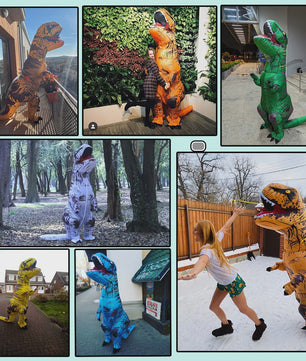 Opblaasbaar T-Rex Dinosaurus Kostuum voor Volwassenen - Perfect voor Feestjes en Halloween