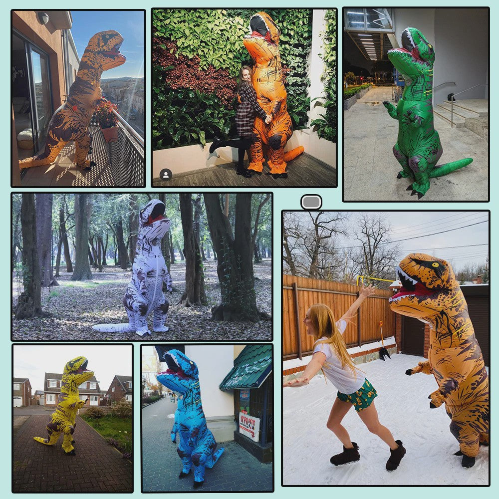 Opblaasbaar T-Rex Dinosaurus Kostuum voor Volwassenen - Perfect voor Feestjes en Halloween