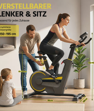 Indoor Hometrainer Fiets met Smart APP & LCD Display - Stil & Verstelbaar
