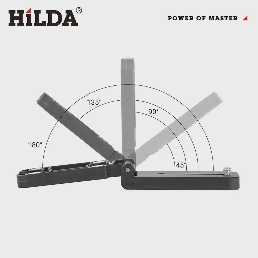 HILDA Mini Laser Level Muurbeugel met 180° Verstelbaarheid en Sterke Magneet