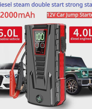 DWiusty 12000mAh Powerbank & Auto Start Booster: Start Benzine/Diesel Auto's Direct & Noodstroom