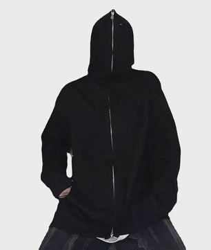 Unisex Full Zip Hoodie - Casual Streetwear & Hip-Hop Stijl