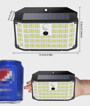 Solar Buitenlamp met Bewegingssensor - 176 LED, IP65 Waterdicht, 3 Modi