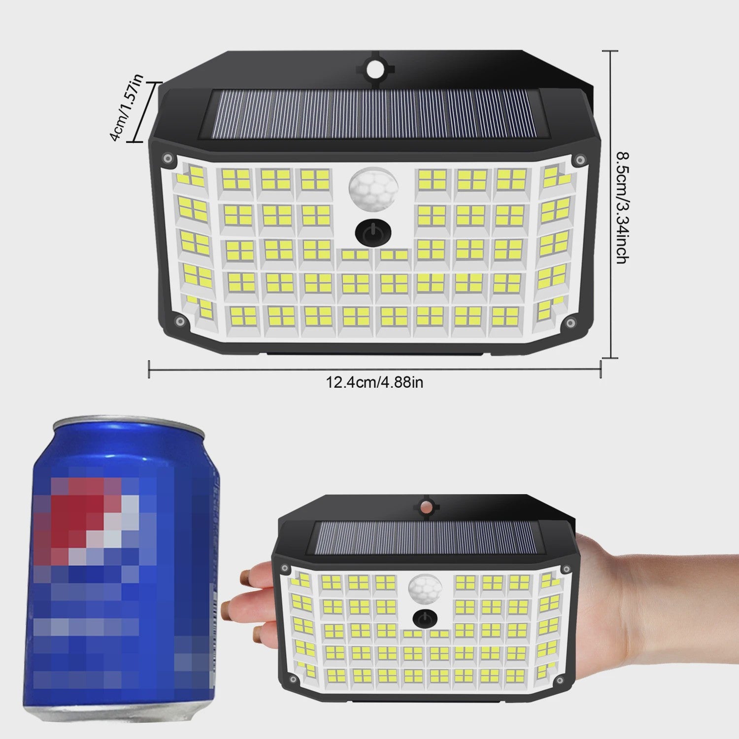 Solar Buitenlamp met Bewegingssensor - 176 LED, IP65 Waterdicht, 3 Modi