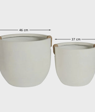 Grote Gevroren Steenlook Bloempot - Stijlvolle Plantenbak voor Bonsai & Balkon