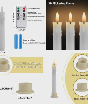 LED Flamlamp Kaarsen (6/18/24 stuks) met Afstandsbediening - Veilige Sfeerverlichting