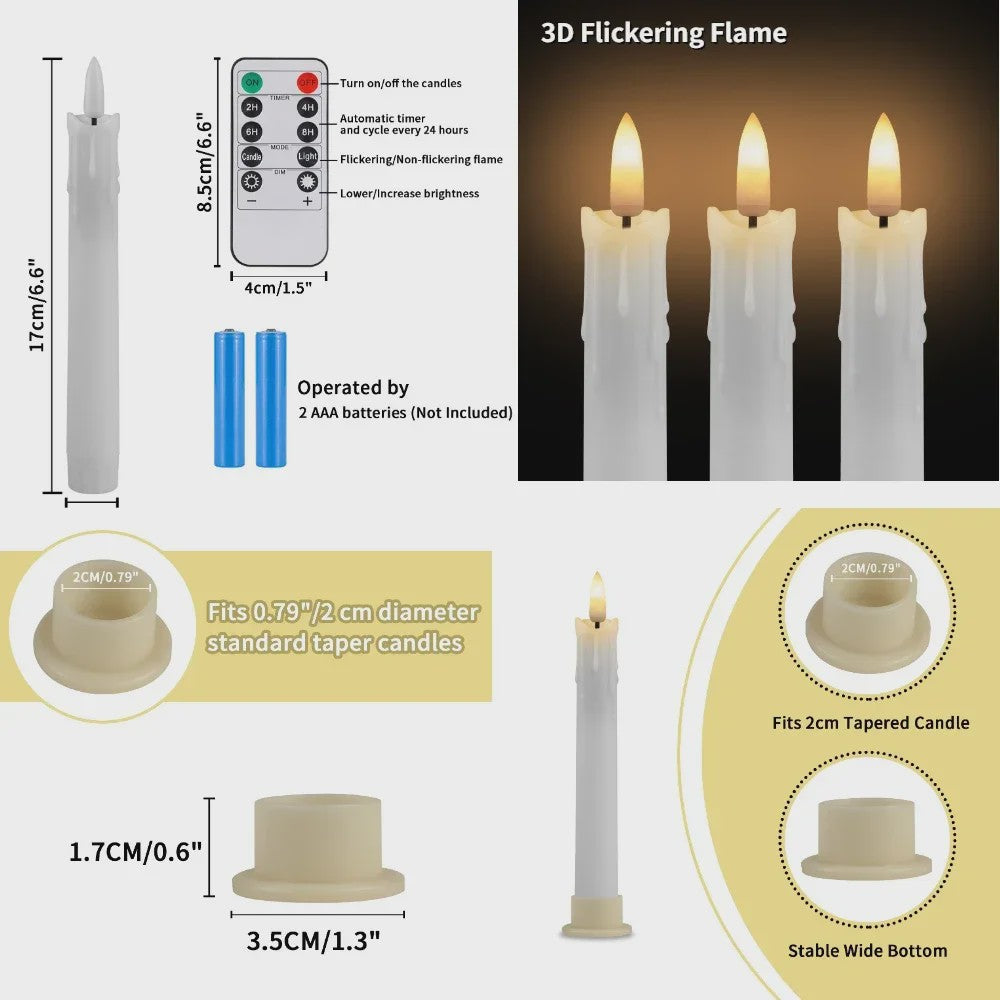LED Flamlamp Kaarsen (6/18/24 stuks) met Afstandsbediening - Veilige Sfeerverlichting