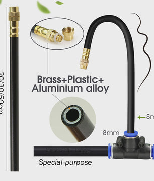 Verstelbare Nevelsproeier Kit met 8mm PE Slang en Zelfaanzuigende Pomp voor Tuin